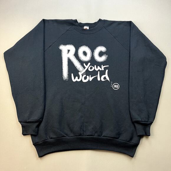 Vintage Roc Sweatshirt Adult XL Black TV Show HBO Fox Comedy Hip Hop World 90s - Picture 1 of 8